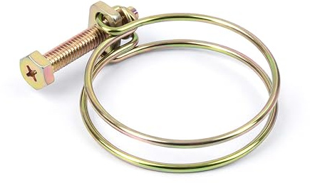 Wiltec Collier de serrage à double fil - en métal W1 - plage de serrage 37-42 mm - Largeur 2,2 mm M6x40 - Robuste - Serre-tube pour Tuyaux