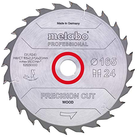 Metabo Sägeblatt precision cut wood - professional, 190x2,2/1,4x30, Z48 WZ 15° (628035000) Durchmesser x Schnittbreite x Bohrung: 190 x 2.2 x 30 mm, Material: HW/CT, Zähnezahl: 48