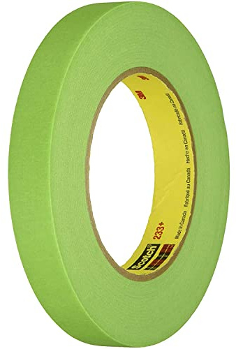 3M 26334 Crl 3/4 x 55m Automotive Performance Paint 233+ Masking Tape, Green