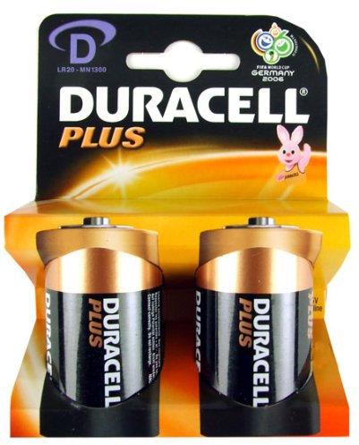 Duracell Battery Plus D Lot de 2 75051881