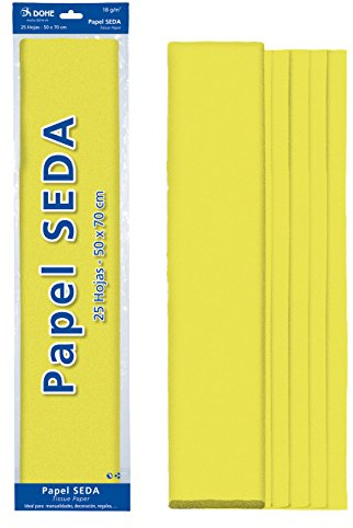 DOHE - Seidenpapier 25 Blatt, 50 x 70 cm, gelb