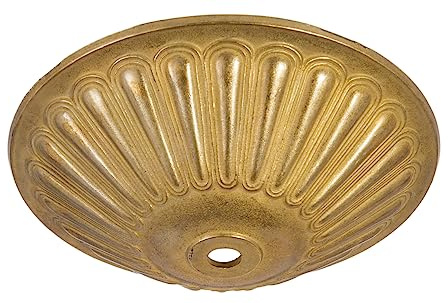 B&P Lamp® 5-1/2 Inch Diameter Die Cast Brass Ceiling Light Canopy Plate Or Cap