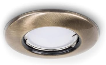 MiniSun | Modern Antique Brass Recessed GU10 Ceiling Downlight Fittings | Ceiling Spots, Home Décor & Improvement Essential | Pack of 6 | Mains Wired