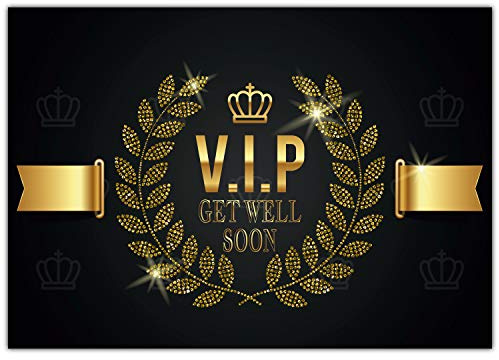 A4 XXL Gute Besserung Karte V.I.P. mit Umschlag - Premium VIP Klappkarte zur Genesung von Kollegen Freunden Verwandten Genesungskarte von BREITENWERK