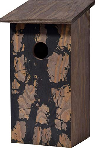 dobar 11020e - Nido para Colgar (15,5 x 14,5 x 30 cm), diseño de Corteza de árbol, Color Pino