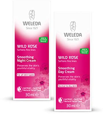Weleda Organic Wild Rose Smoothing Natural Night Cream and Day Cream 30ml Set