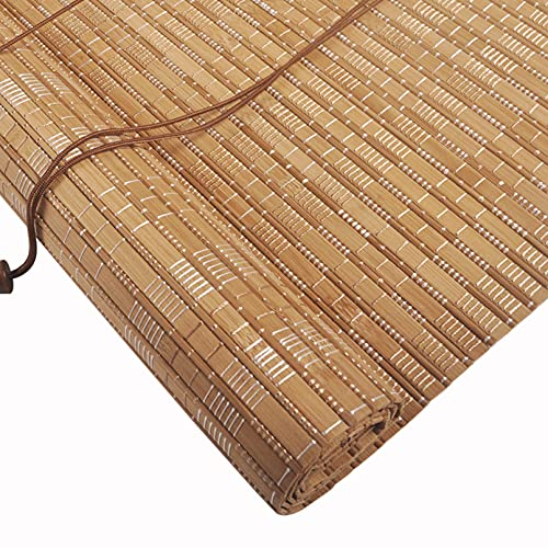 Natur Sichtschutz Rollo Bambus Bambusraffrollo,50-140cm Breit Holzjalousie Raffrollo,Retro Carbonization Sonnenschutz Rollo Seitenzugrollo,für Fenster Türen Balkon Terrasse (100x180cm/39x71in)