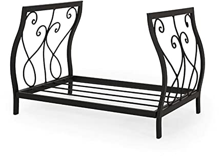 KUYWLMKMZZ Firewood Rack Fireplace Log Holder Fireplace Log Storage Box Heavy Duty Firewood Rack Indoor and Outdoor Holder Log Rack Hoop Fireplace Log Rack (Color : Black)