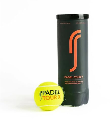 Robin Soderling RS RX Tour Padel Racket Balls PK3 Ball, Adults Unisex, Multicoloured (Multicolour), One Size