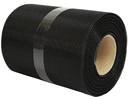 The Mesh Company Fly Screen Window Mesh Durable Fiberglass Insect Mesh Bug Screen for Soffit Vents & Small Gaps (Black 150mm x 30 Metre Roll)