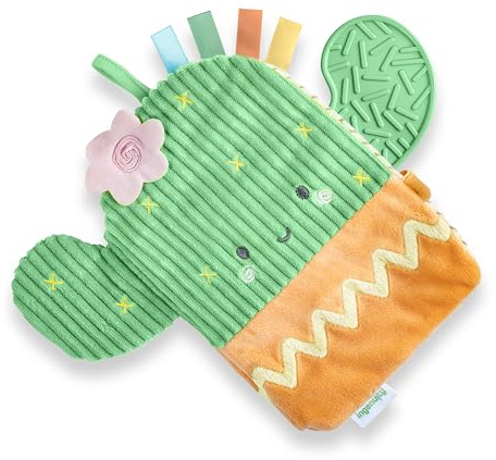 Ingenuity Calm Springs Soft Teething Activity Book - Multi-Texture Crinkle, Teether, Number Learning, Mirror, Unisex, for Ages 0-36 Months