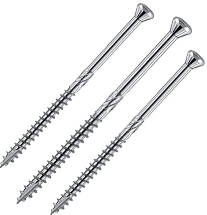 siwitec Terrassenschrauben 200 Stück mit Teilgewinde, Ø 5,0 x 70 mm, Edelstahl rostfrei, TORX - TX25 Paneelbefestiger Hartholz