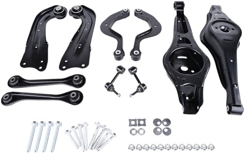 Kit de bras de suspension transversal renforcé à l'arrière, compatible avec A3 Q3 TT Alte-a Superb CC Golf Plus V VI 7N 5N 1T1 1T2, remplacement pour 1K0505465C 1K0505323N