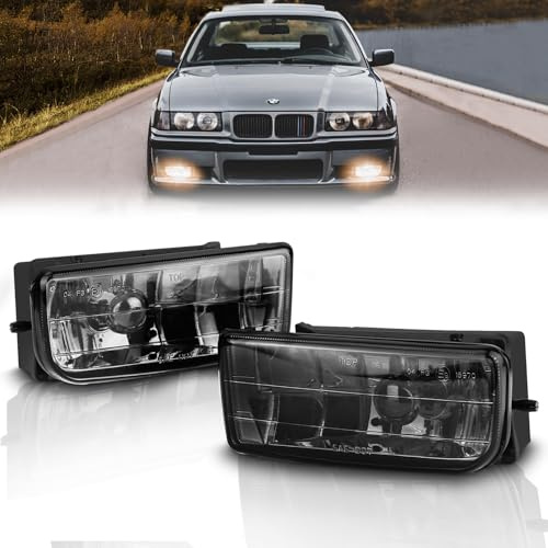 AutoBeeDen Nebelscheinwerfer für BMW E36 3er HB SDN WGN CPE CONV, (318i 318is 318ti 320i 323i 323is 325i 325is 328i 328is M3), Original Design, 09/1990-08/2000, H1 (Schwarz)