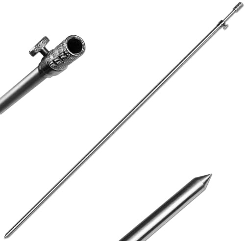 1-4 Stück Rutenhalter Bankstick Alu 45-120cm 9.5/6mm Chrome