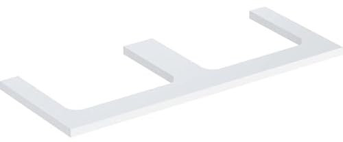 Geberit One Plaque de lavabo, découpe Double, pour lavabo à Poser, 120x3x47cm, 505.345.00.1; Coloris: laqué Blanc Brillant