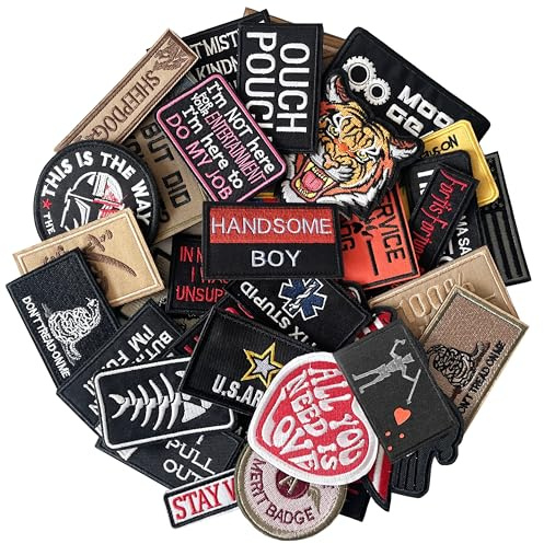 10 Stück zufällige taktische Moralaufnäher, Vollstickerei Aufnäher mit Stickerei, Moral Patch Bundle, moralischer Aufnäher mit Klettverschluss für Kappen, Rucksäcke, Kleidung, Westen, Militäruniformen