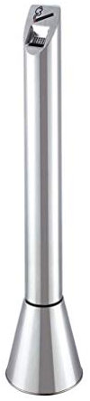 Edelstahl Standaschenbecher mit abschließbarem Mülleimer Innen/Außen Zigarettenaufnahme für Terrasse Chrom Zigaretten Bodenständer Aschenbecher Zylinderdesign