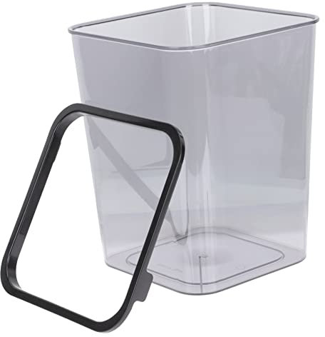 KOMBIUDA Transparenter Quadratischer Müllbehälter Für Einsatz Im Wohn Und Arbeitsbereich Modernes Design Für Schlafzimmer Und Badezimmer