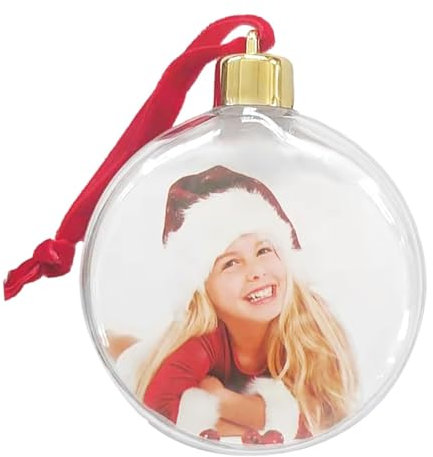 Weihnachtskugel mit Foto – Weihnachtsbaum-Fotoanhänger, Kugel für