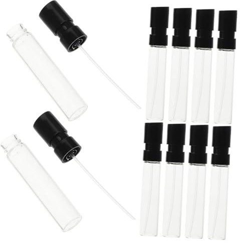 Gogogmee 10pcs 2ml Mini Perfume Spray Bottles Refillable Glass Cologne Dispenser Portable Fragrance Atomizers for Travel Sample Toiletries