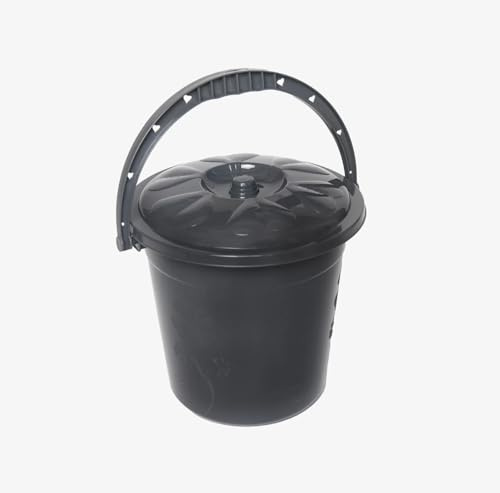 Plastic Measuring Bucket with Bin Lid Container Handle (5L)