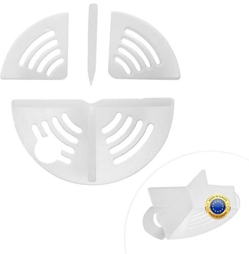 WERKFIT Fugenkreuze 3mm für Terrassenplatten mit Teller - Abstandshalter Gartenplatten Splittbett - Balkon Plattenlager mit Bruchstellen - Feinsteinzeug Außenbereich Transparent (100 Stück)