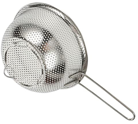 Cabilock Cesta Coladora De Acero Inoxidable 15 Cm Perforada Escurridor De Lavado De Frutas Verduras Metal Resistente Para Cocina Doméstica De Uso Diario