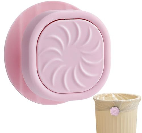 Clips para bolsas de basura, pequeños discos portátiles para bolsas de basura, accesorios para cubos de basura, soportes reutilizables para revestimiento de residuos para baño, dormitorio, al aire