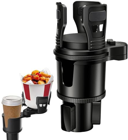 Soporte de vasos ajustable para vehículos, adaptador de copa antideslizante, interior del coche, portavasos, alargador, 25 x 6,4 cm, organizador de botellas de agua para tazas de café, alimentos,