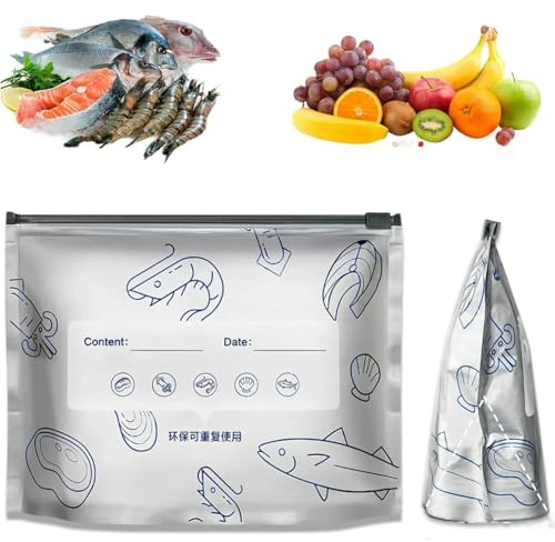 Wiederverschließbare Beutel aus Alufolie – Gefrierbeutel Wiederverwendbar mit Zip – Zipper Beutel für Lebensmittel(30PCS, XL(26 * 29cm))