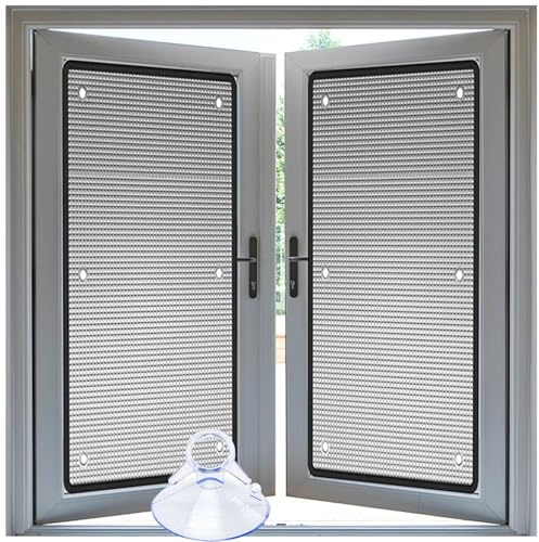 LJDJRHXH Pellicola Oscurante Personalizzabile, Riflettore Termico in Alluminio, 30 60 90 100 50 70 110 40 120 80 cm L Protezione Solare Privacy per Casa Ufficio, Oscurante con Ventose(120cm x 140cm)