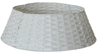 ALCXAZS Jupe de Noël en Jacinthe d'eau Durable, tissée à la Main, ajoutant Un Style Exquis, Une Structure Robuste avec Un Minimum d'espaces, Blanc, Taille Moyenne