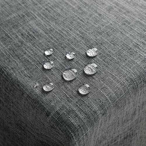 FIBORIA Tischdecke Outdoor Abwaschbare 180x140cm Grau Tischdecken Aus 300 GSM Leinenoptik Tischtuch Abwischbar Wasserabweisende Rechteckig Modern Tablecloth Für Camping,Garten,Hochzeite,Party,Picnic