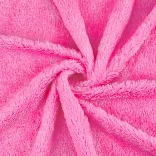 BENECREAT Tela de Piel Sintética de Pelo Corto de 160x50cm, Parches de Piel Peluda de Tela Artesanal Precortada En Rosa Intenso para Disfraces, Vestir, Alfombras, Almohadas, Decoraciones