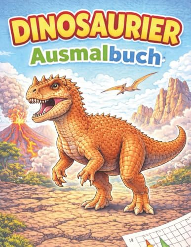 Dinosaurier Ausmalbuch für Kinder: 50+ Ausmalbilder für kleine Dino-Fans