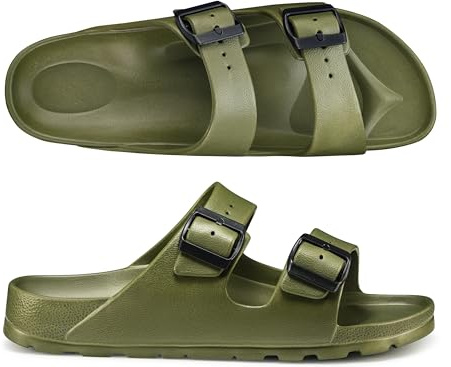 ESTRO Sandalias de Goma Eva - Sandalias Cross Mujer Chanclas Goma Hombre Chanclas Hombre Piscina B15 (44 EU, Verde)