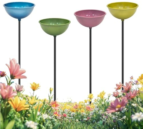 Coppa Per Per Giardino,4 pezzi a forma di farfalla in metallo | Stazione Di Idratazione Per | per patio, casa, giardino, cortile, terrazza, prato e