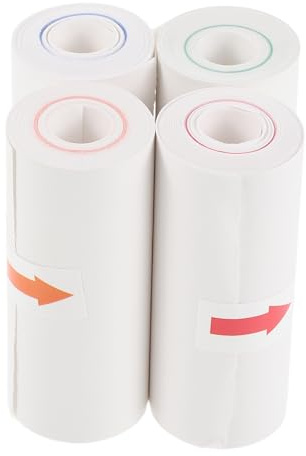 TOPBATHY 4 Rollos de Papel Fotográfico Térmico para Cámara Instantánea Infantil, Papel Blanco para Impresión Rápida, Adecuado para Reuniones Familiares y Actividades Escolares