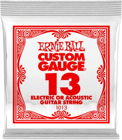 Ernie Ball: 0.13 Plain Steel Ballend Guitar String. Für E-Gitarre