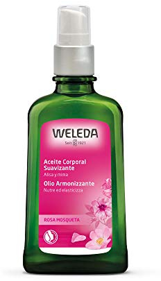 Weleda Olio Armonizzante Rosa mosqueta, leviga e migliora l'elasticità della pelle, a base di puri oli vegetali, come l'olio dai semi di rosa selvatica bio (1X100 ml)