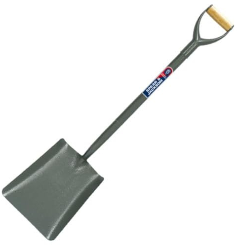 Spear & Jackson 2002AR Square Mouth No.2 Tubular Steel Shovel, Grey