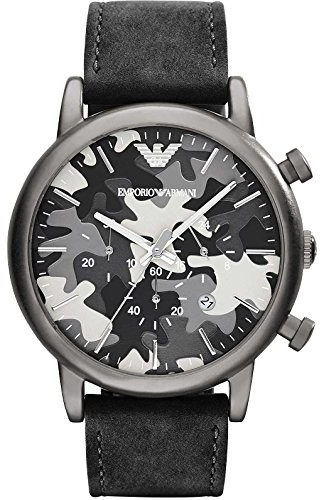 Emporio Armani Herren-Armbanduhr XL Chronograph Quarz Leder AR1816