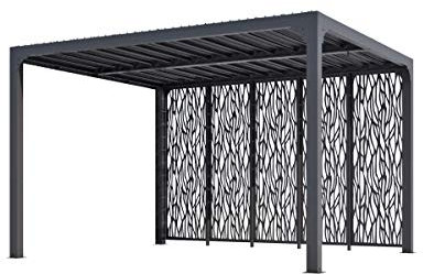 HABRITA - Pérgola bioclimática de 10,80 m2 Equipada con 5 Paneles moscarabieh