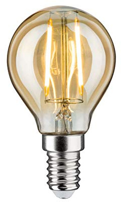 Paulmann 28711 LED Lampe Filament Tropfen 2,6W Leuchtmittel Gold 2500K Goldlicht E14