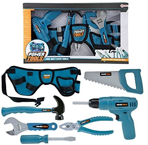 Handgefertigtes Werkzeugset mit Hipbag-7-prt, kein Spielzeugwerkzeug, Mehrfarbig (Power Tools, Struct)
