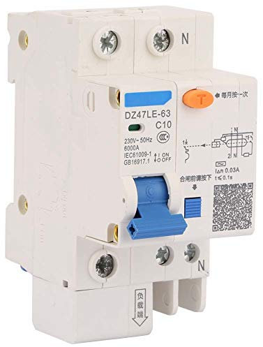 Interruptor automático diferencial 1P + N 10A Protección contra cortocircuitos en dispersión de corriente