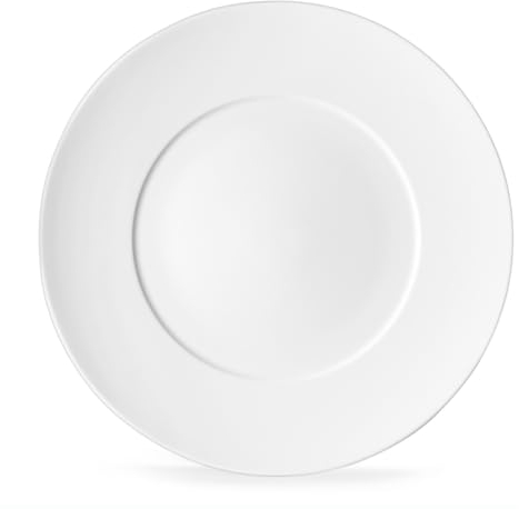 Médard de Noblat - Assiette de présentation - D31.5 cm - Envie - Porcelaine de Limoges - Lot de 3 - Blanc