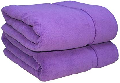 The House Of Emily Premium Turkish Cotton Towels Thick Soft 650 gsm Double Yarn Luxury Hotel and Spa Quality (Royal Lilac, 150 x 200 cm Jumbo Bath Sheet (One Piece))