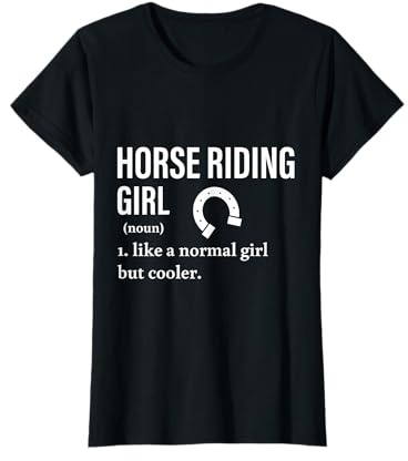 Equestrian Horse Riding Girl Noun Show Jumping Vaulting T-Shirt